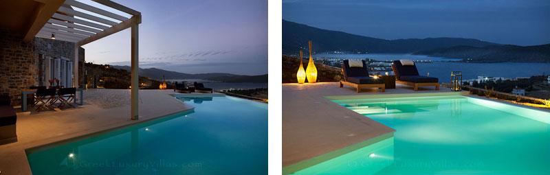 A luxury villa with a pool in Elounda, Crete