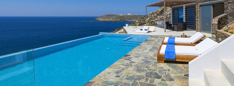 Seaview from the modern luxury villa