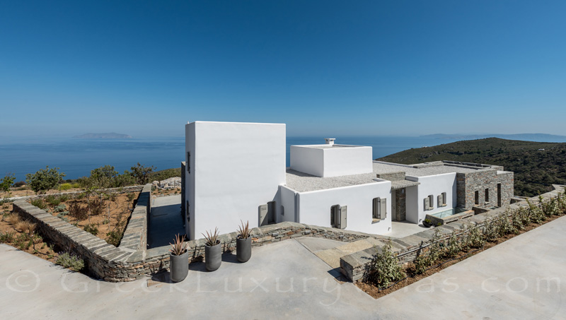 Panorama-Meerblick in Luxusvilla auf Kea, Griechenland