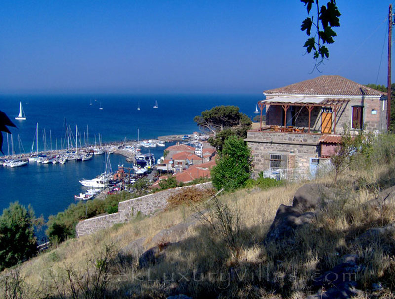 The holiday house at the marina of Molivos, Lesvos