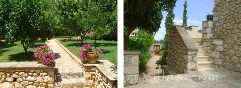 The garden in a traditional villa in Spetses