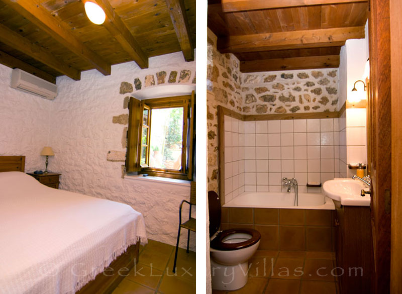 The bedroom of Elia cottage in a traditional villa in Spetses