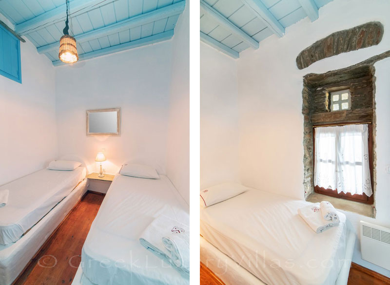 traditional villa for four on Tinos twin bedroom