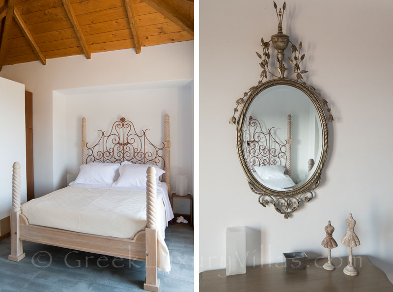 Comfortable Bed in Bedroom of Villa in Alonissos