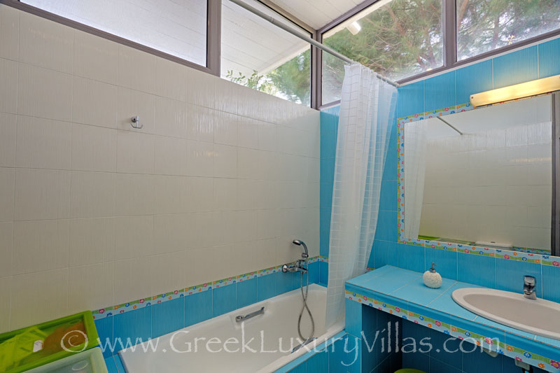 Bathroom of beachfront villa near Athens