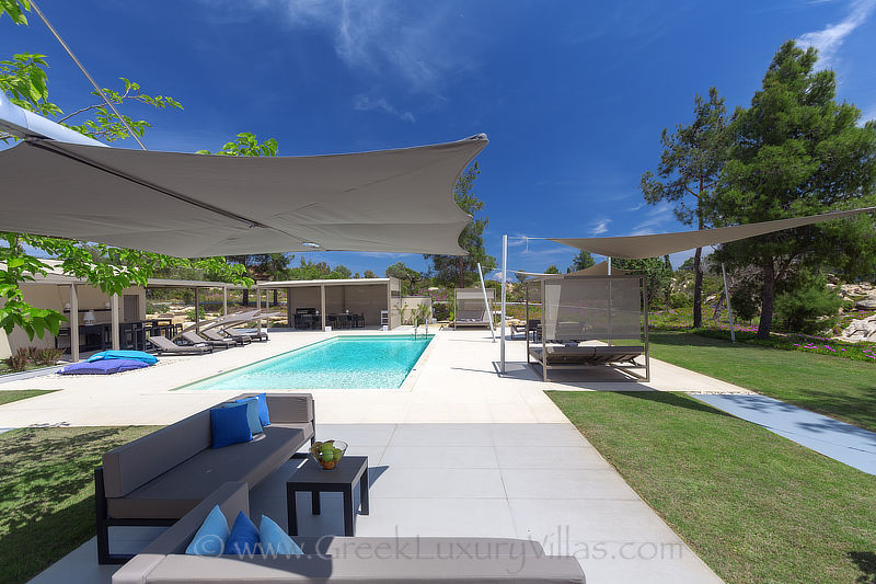 modern beachfront villa pool and private beach