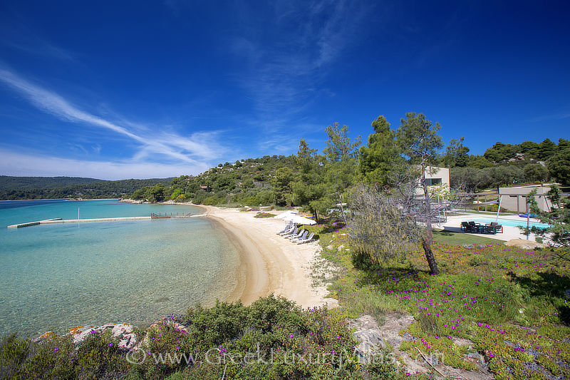 sandy private beach villa remote island