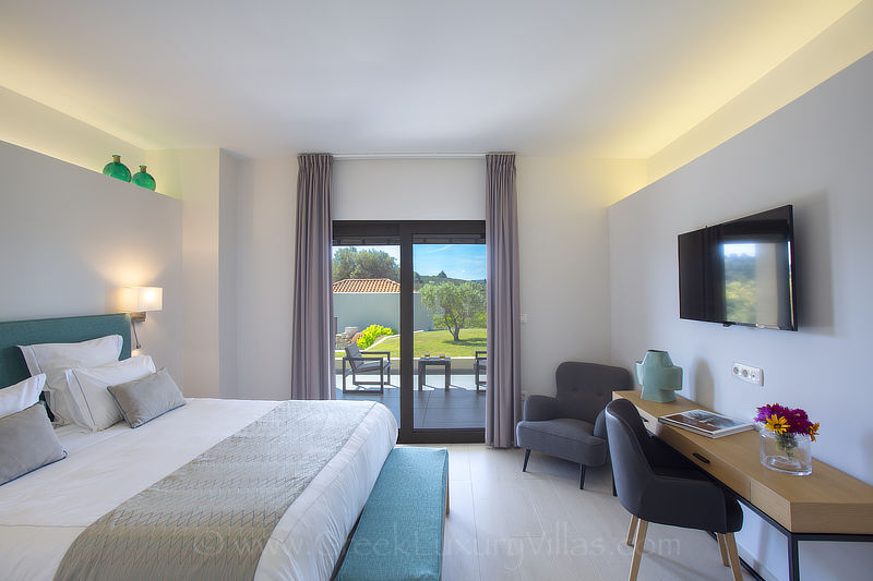 exclusive luxury villa modern bedroom in Greece