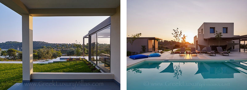 Greek private island exclusive luxury villa sundowner