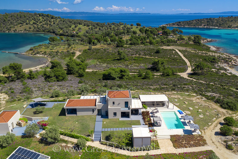 total privacy island exclusive beachfront villa Greece