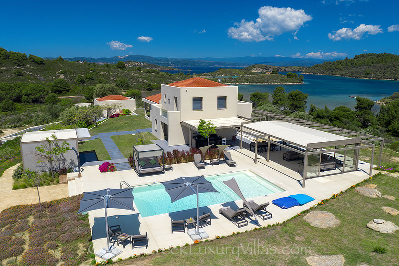 private island exclusive luxury villa with pool Chalkidiki