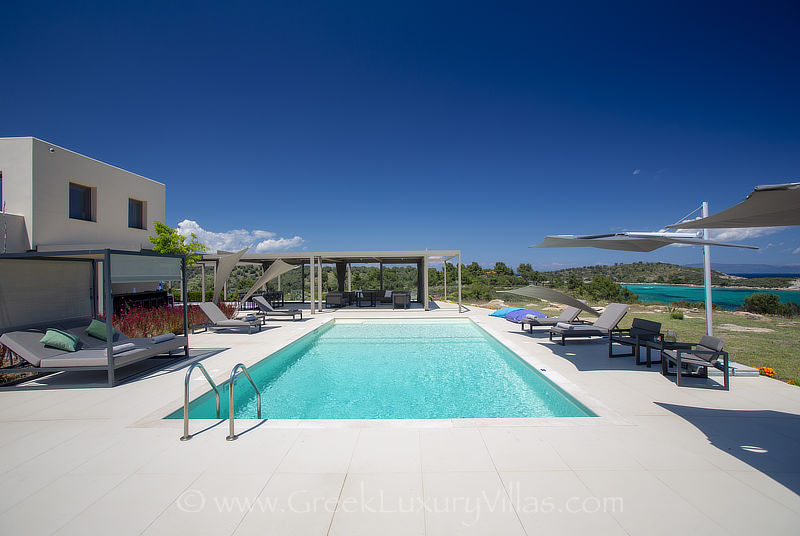 total privacy island exclusive villa pool area Greece
