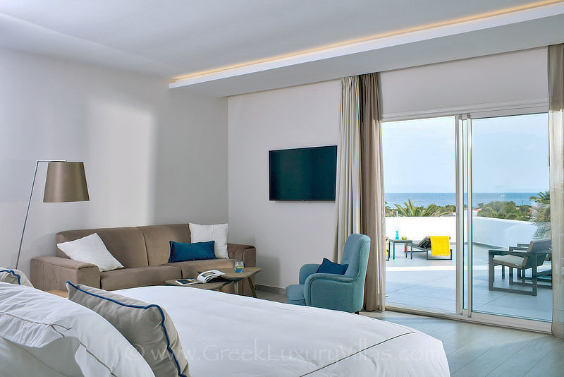 sea view bedroom villa private island