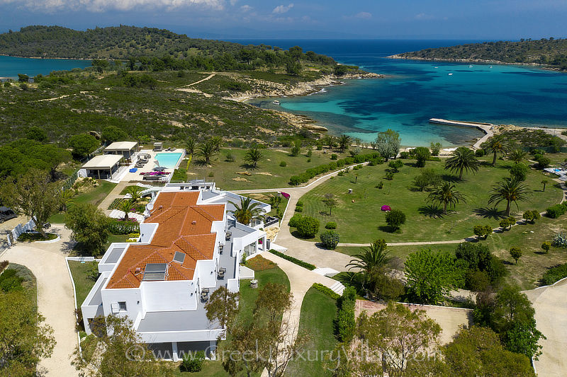 luxurious beachfront villa private island