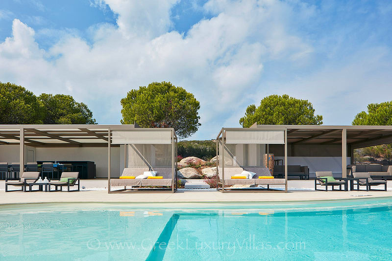 pool area luxury villa private island