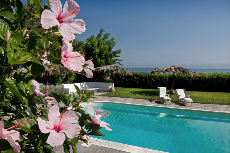 Pool Waterfront Villa Corfu Greece