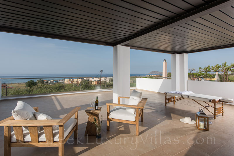 sea view verandah villa with tennis court and pool