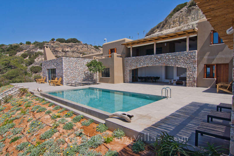 Luxury beachfront villa with pool