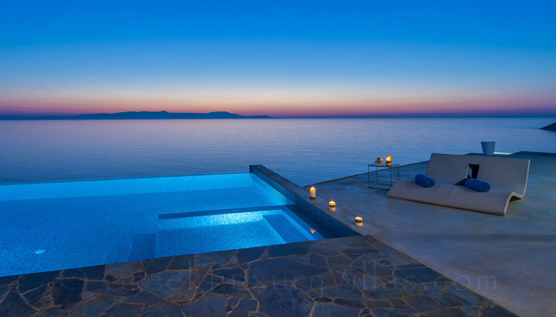 The pool area with seaview of the luxury villa