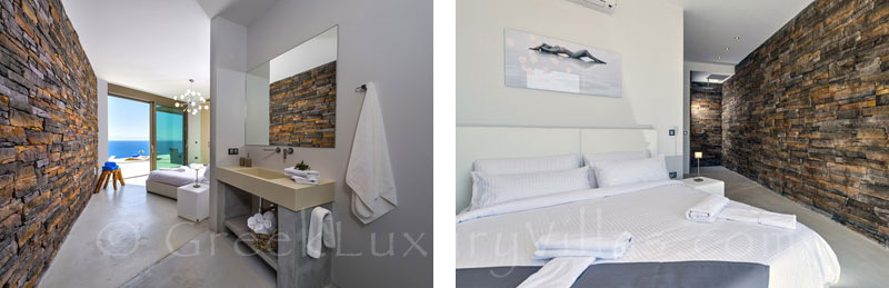 Seaview from bedroom of modern luxury villa