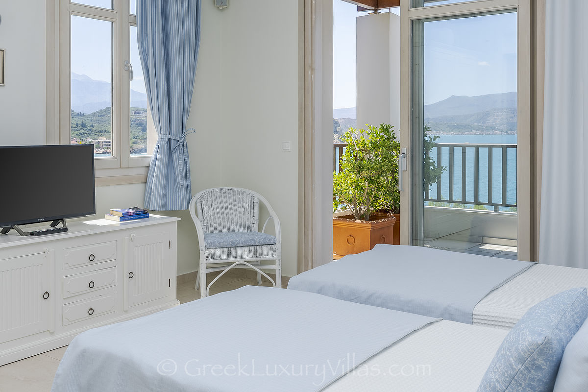 island style seafront villa with pool bedroom seaview