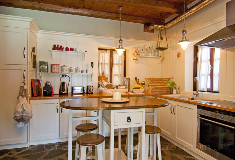 Kitchen of mountain house in Zagori