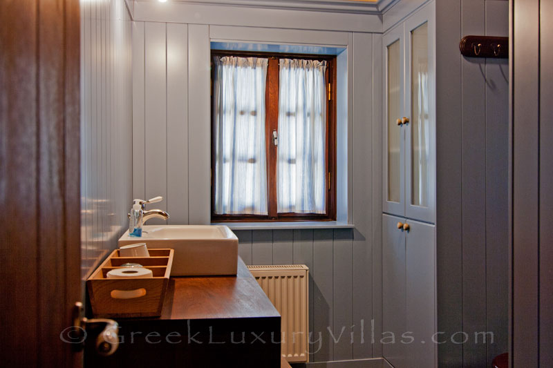 Bathroom of mountain house in Zagori