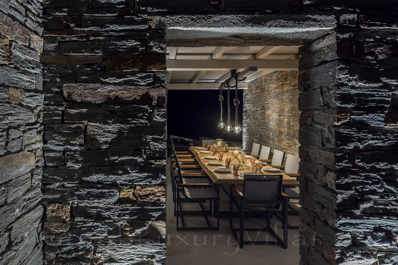 private chef dining in luxury villa in Kea Greece