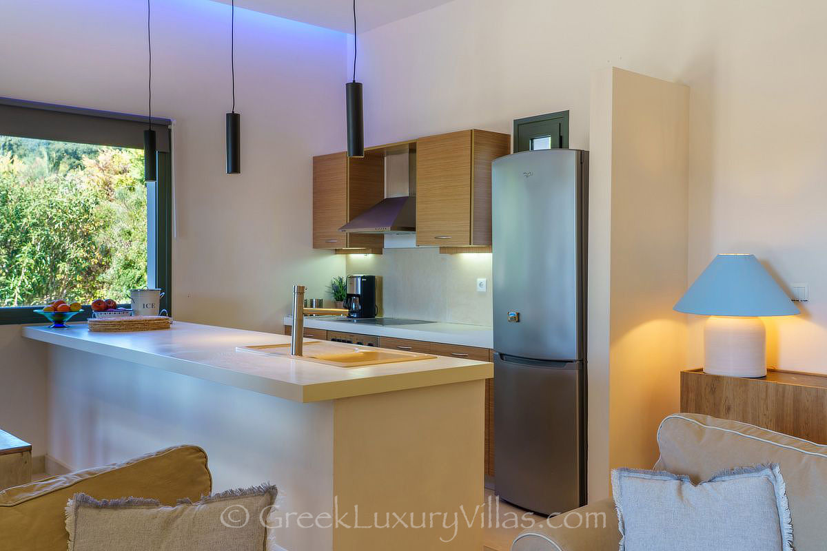 kitchen of villa by the beach on Kefalonia