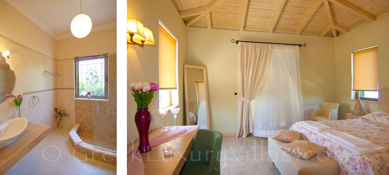 Double bedroom of the luxurious villa in Lefkas