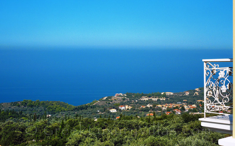 The view from the luxurious villa in Lefkas