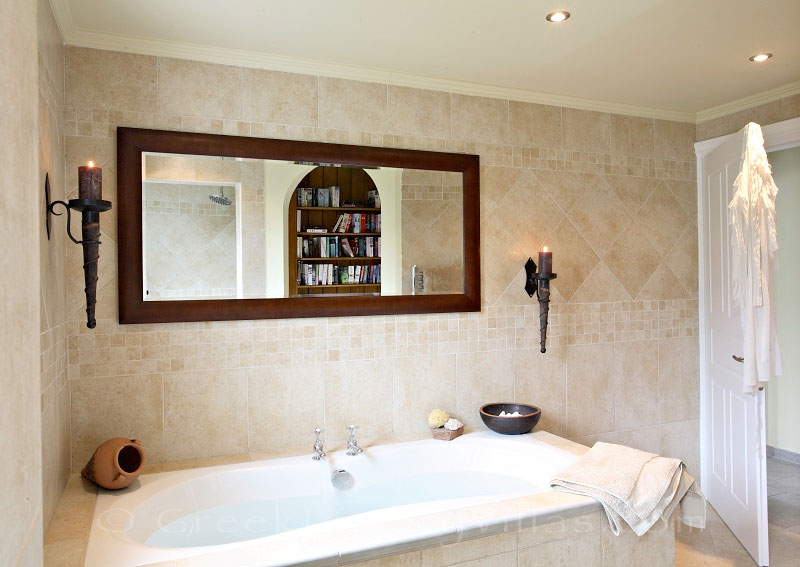 bathroom of luxury villa in Nidrii Lefkas