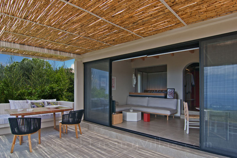 Veranda of honeymoon villa in Lefkas