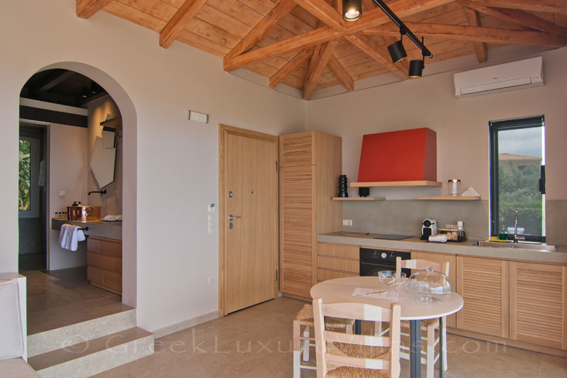 Modern villa with open plan kitchen in Lefkas