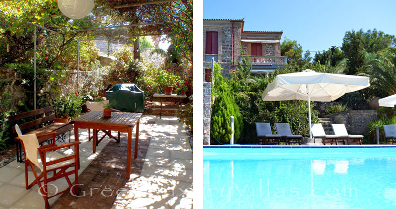 Lesvos traditional villa with pool in Molivos