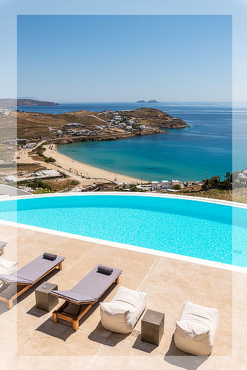 Luxury Villa above Kalo Livadi Beach, Mykonos