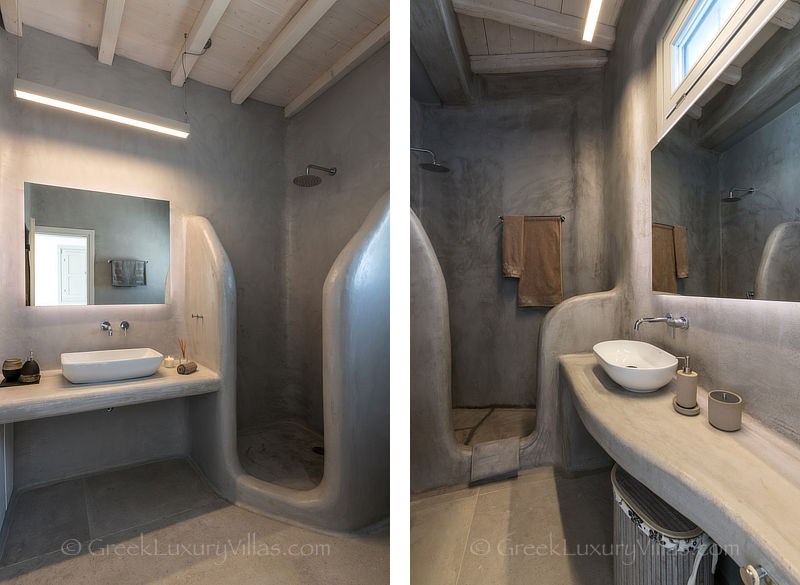 Bathroom of master bedroom of villa in Agios Stefanos Mykonos