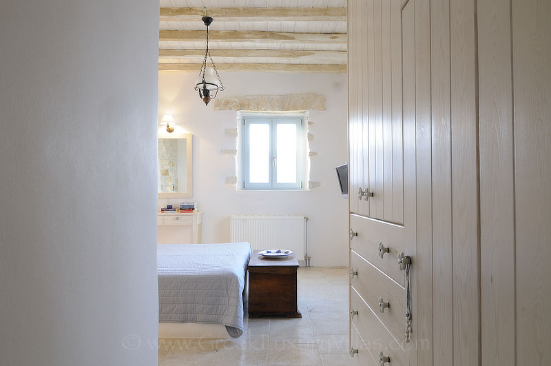luxurious bedroom traditional villa Paros