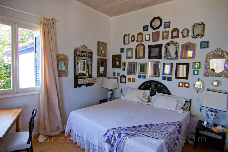 Bedroom with seaview in a beachfront villa in Paxos