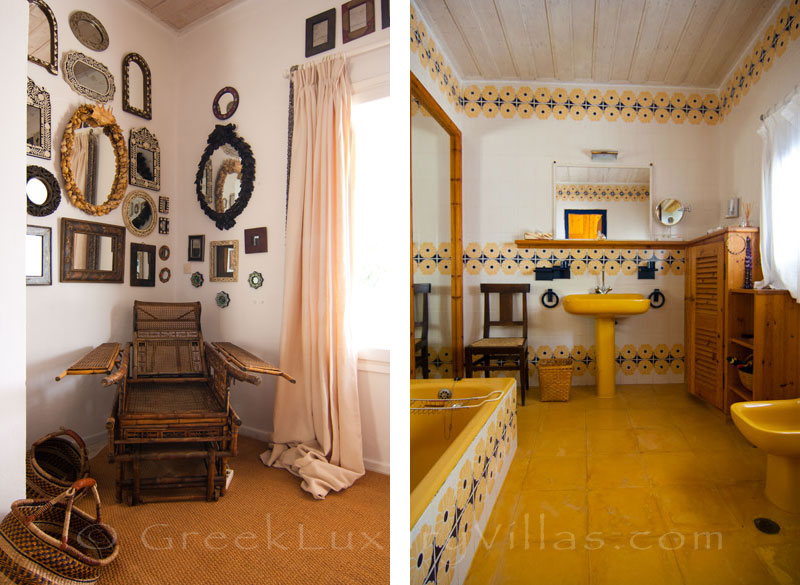 Bedroom with seaview in the beachfront villa in Paxos