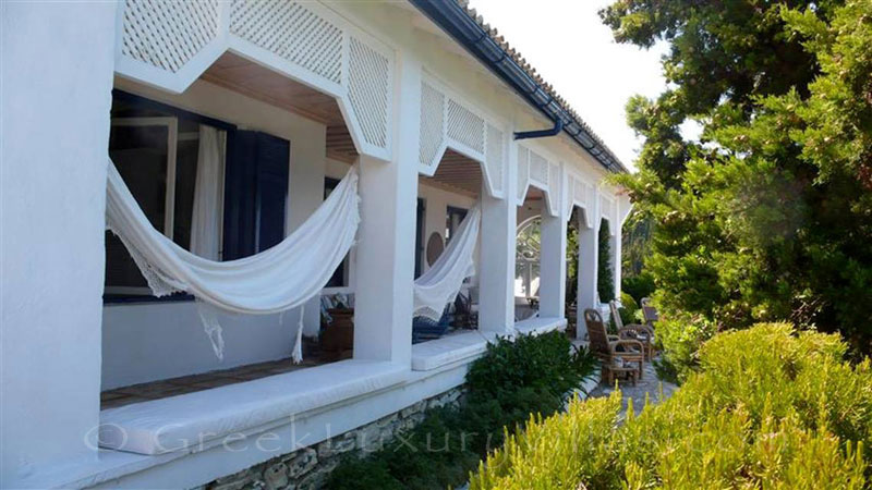 The beachfront villa in Paxos