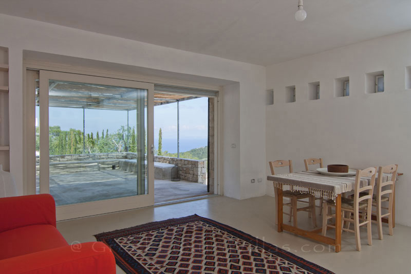 The guesthouse suite in a hiltop estate in Paxos
