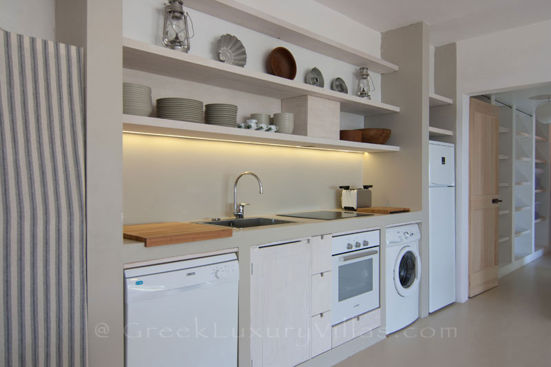 The kitchen of the guest house in Paxos