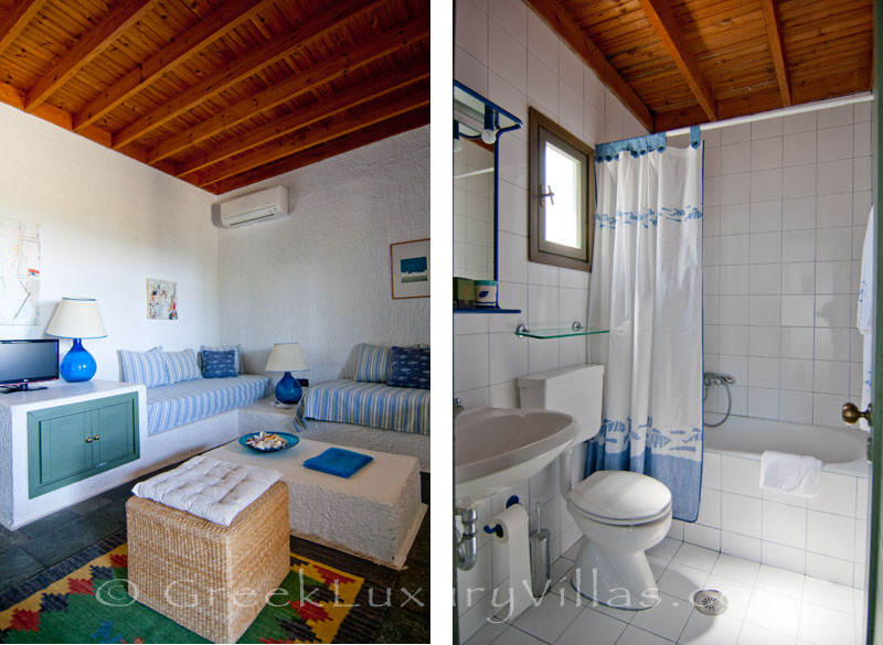 The cheerful atmosphere of the beach bungalows in Peloponnese