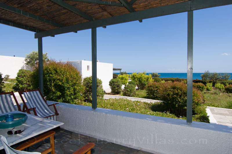 Seaview from the verandah from the beach bungalows in Peloponnese