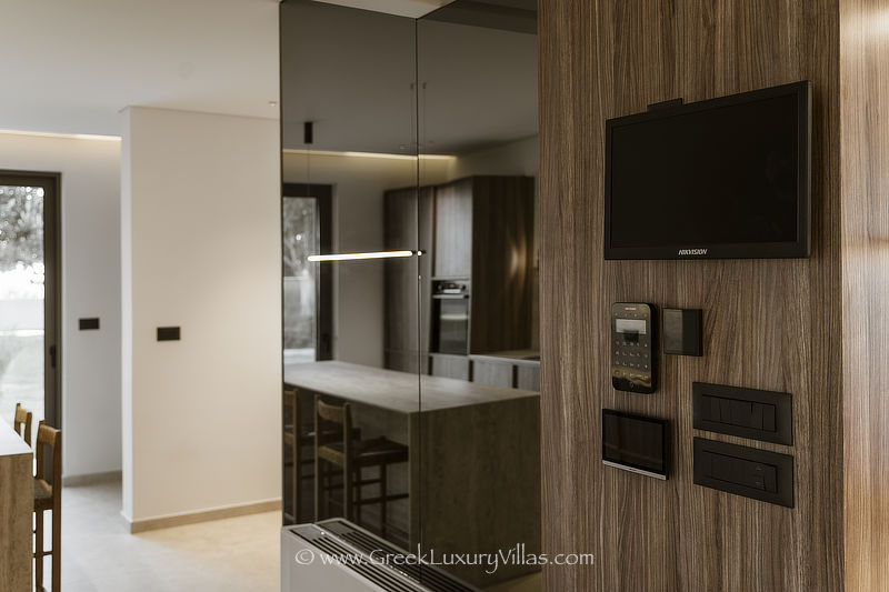 Luxurious beachfront villa with modern interior