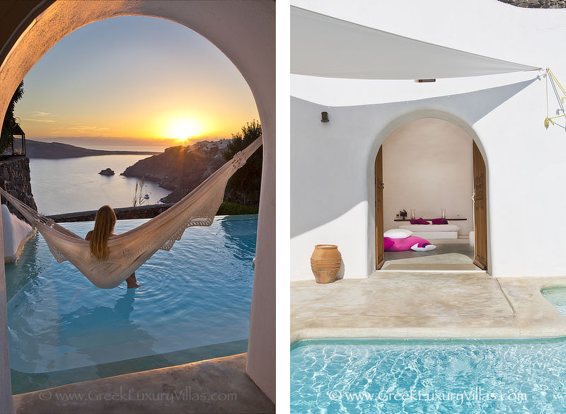 Santorini exclusive new perivolas suite pool sunset