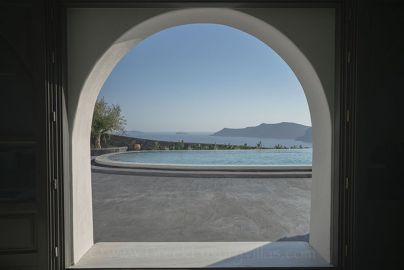 Santorini exklusive Luxusvilla Pool Meerblick