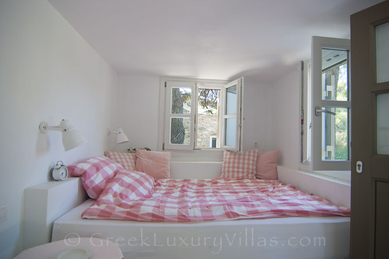 romantic  garden  bedroom  waterfront  villa  Skiathos