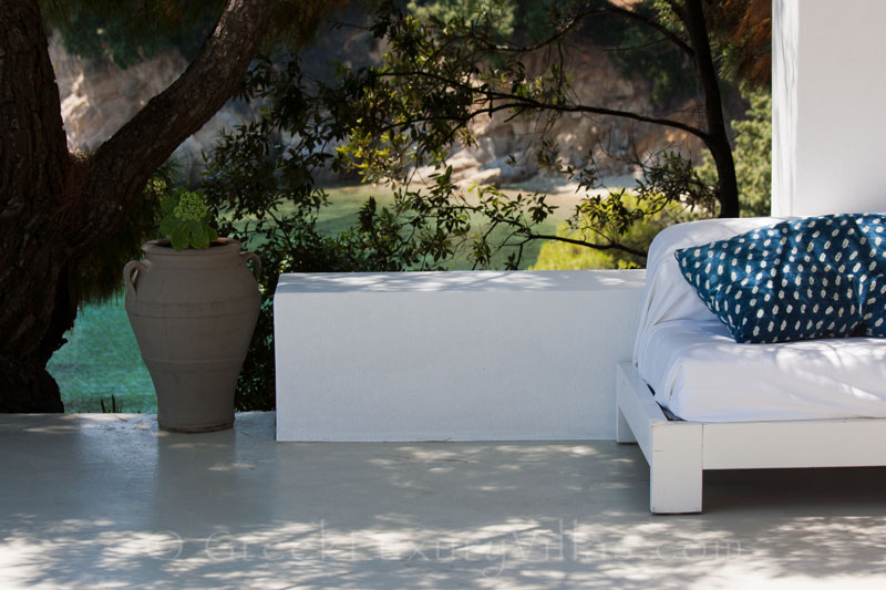 waterfront  lounge  at  exclusive  villa  on  Skiathos